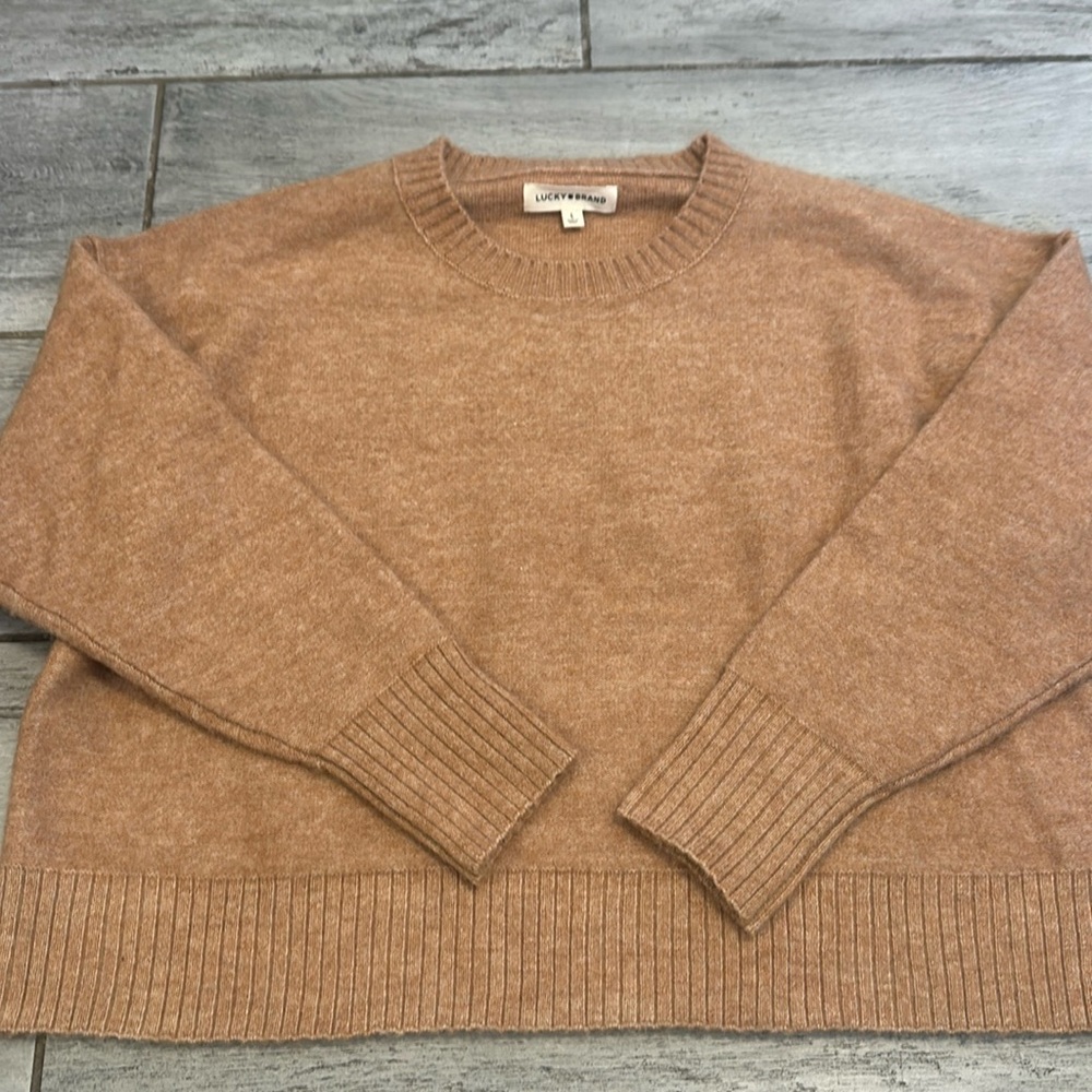 Lucky Brand Rust Crewneck Sweater Size L
